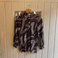Vintage 60s/70s Italian Unusual Button up Hooded Shirt Jacket