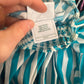 1980s Blue Striped Laura Ashley Cotton Skirt