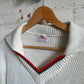 1950s White Knitted Button up Cardigan Jumper