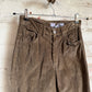 1970s Beige Cord Brown Trousers