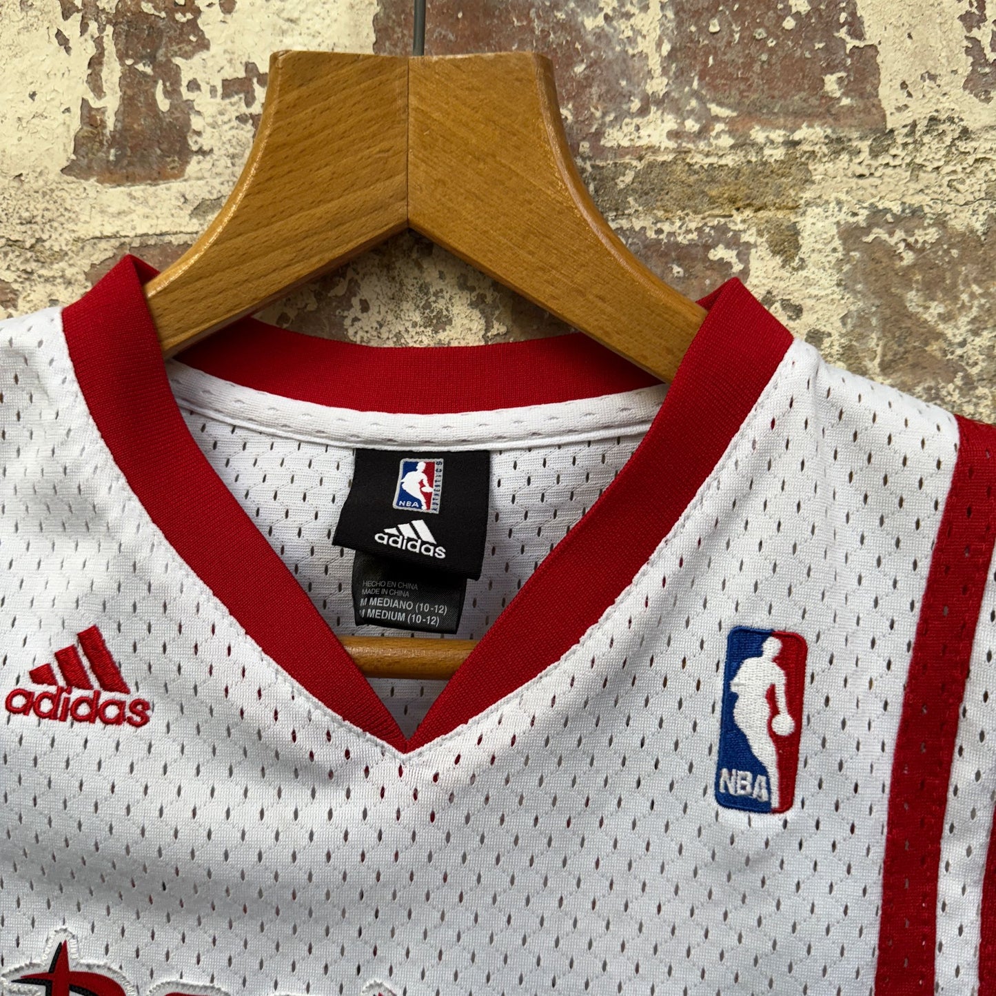 White Adidas Rockets Basketball Jersey Vest Top