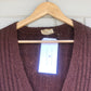 1970s Italian Brown Knitted Button cardigan Jumper
