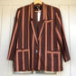 1970s Brown Striped Blazer Jacket