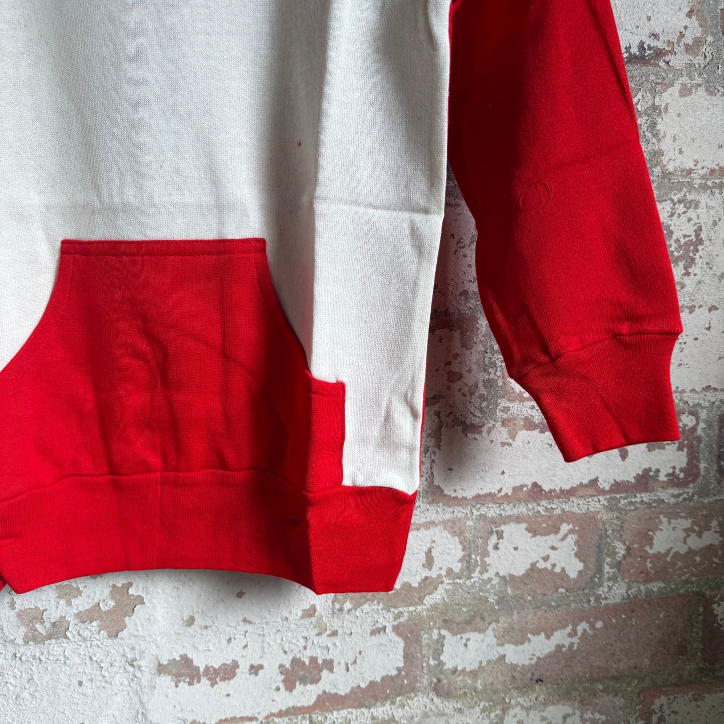 1970s Red Two Tone Cotton Hoodie