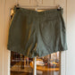 1980s Khaki Green Cotton Military Shorts