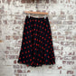 1980s Black and Red Polka Dot Pleated Skirt