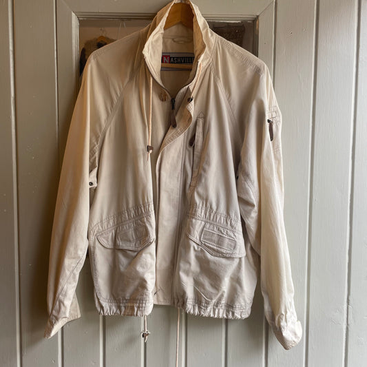 1980s Beige Cotton Utility Jacket