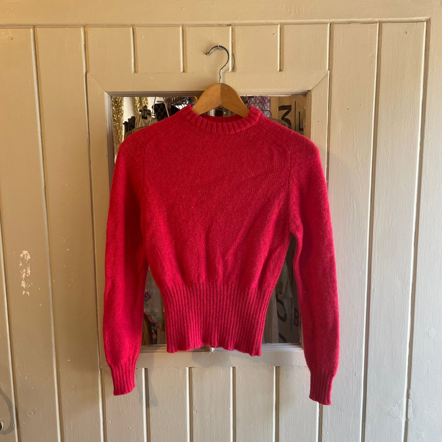 Vintage 70s/80s Red Wool Knitted St Michael's Jumper
