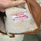 Vintage 1970s 1980s Brown leather Sheepskin Bomber Flight jacket Coat