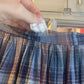 1970s Blue Checked Cotton Skirt