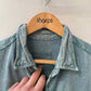 1980s Stone Wash Turquoise Button Shirt