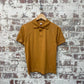 Vintage 1960s 1970s Mustard British Polo Shirt Top