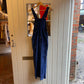 1970s Navy Blue Corduroy Dungarees Overalls