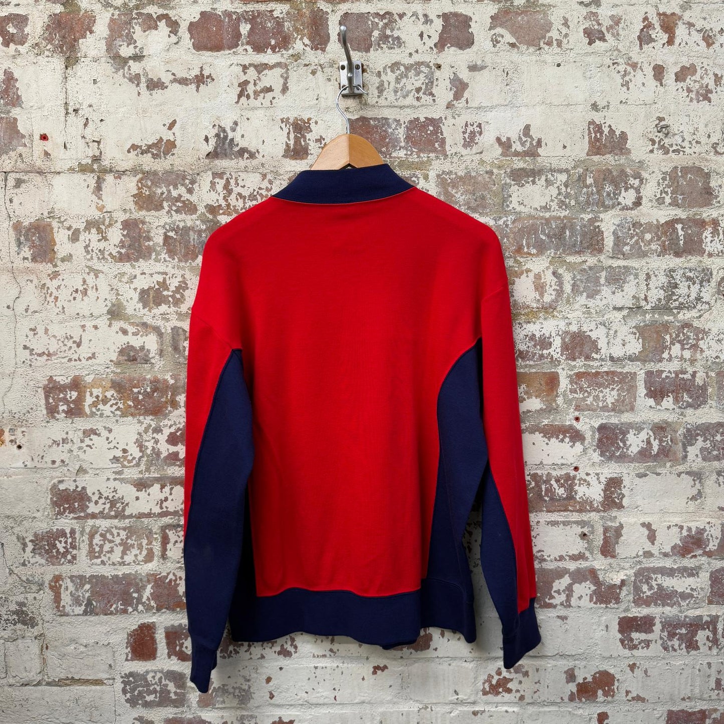 1980s Red & Navy Zip Up Track Top