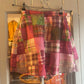 1970s Multi Coloured Checked Patchwork Skirt
