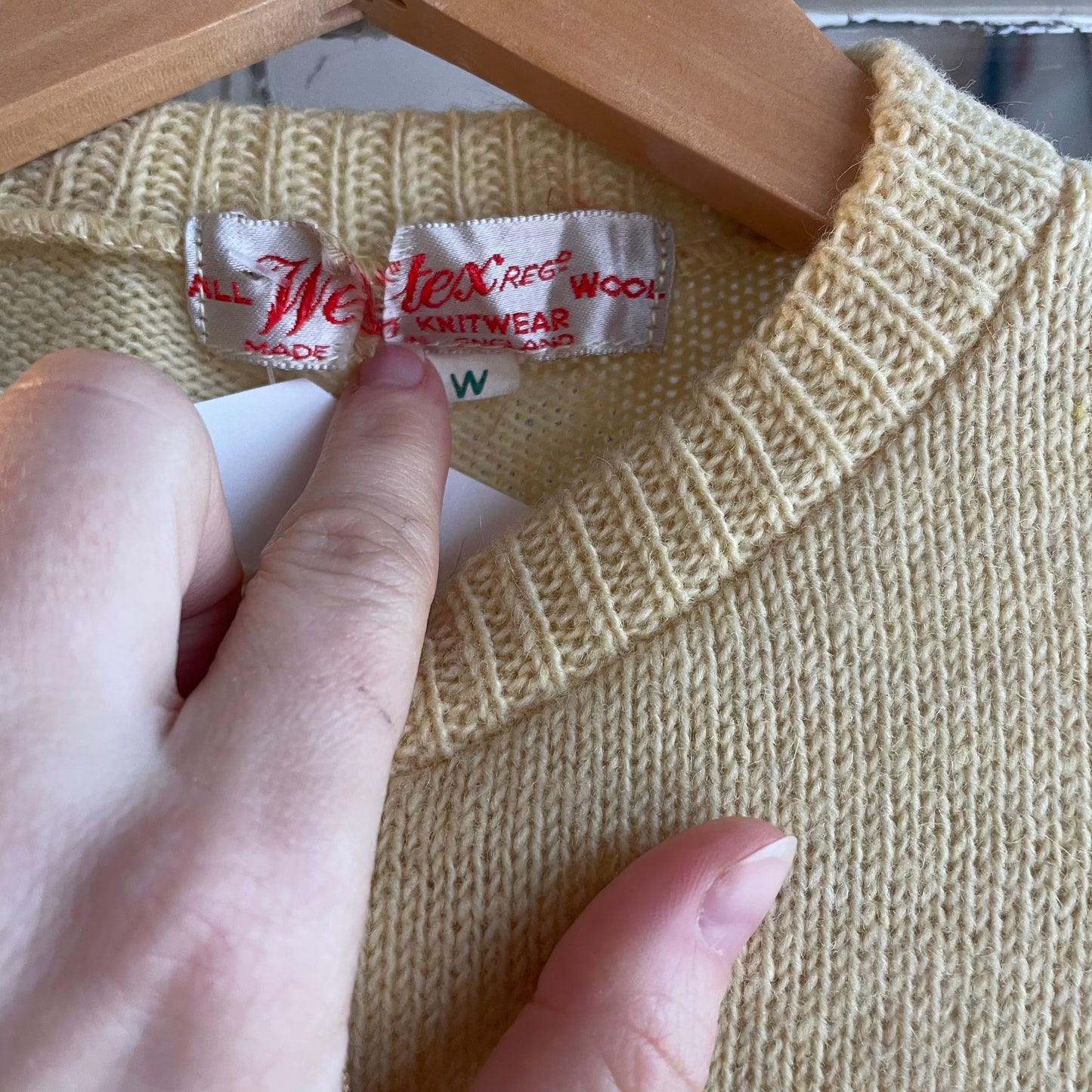 1970s Yellow Wool Knitted Cardigan Jumper