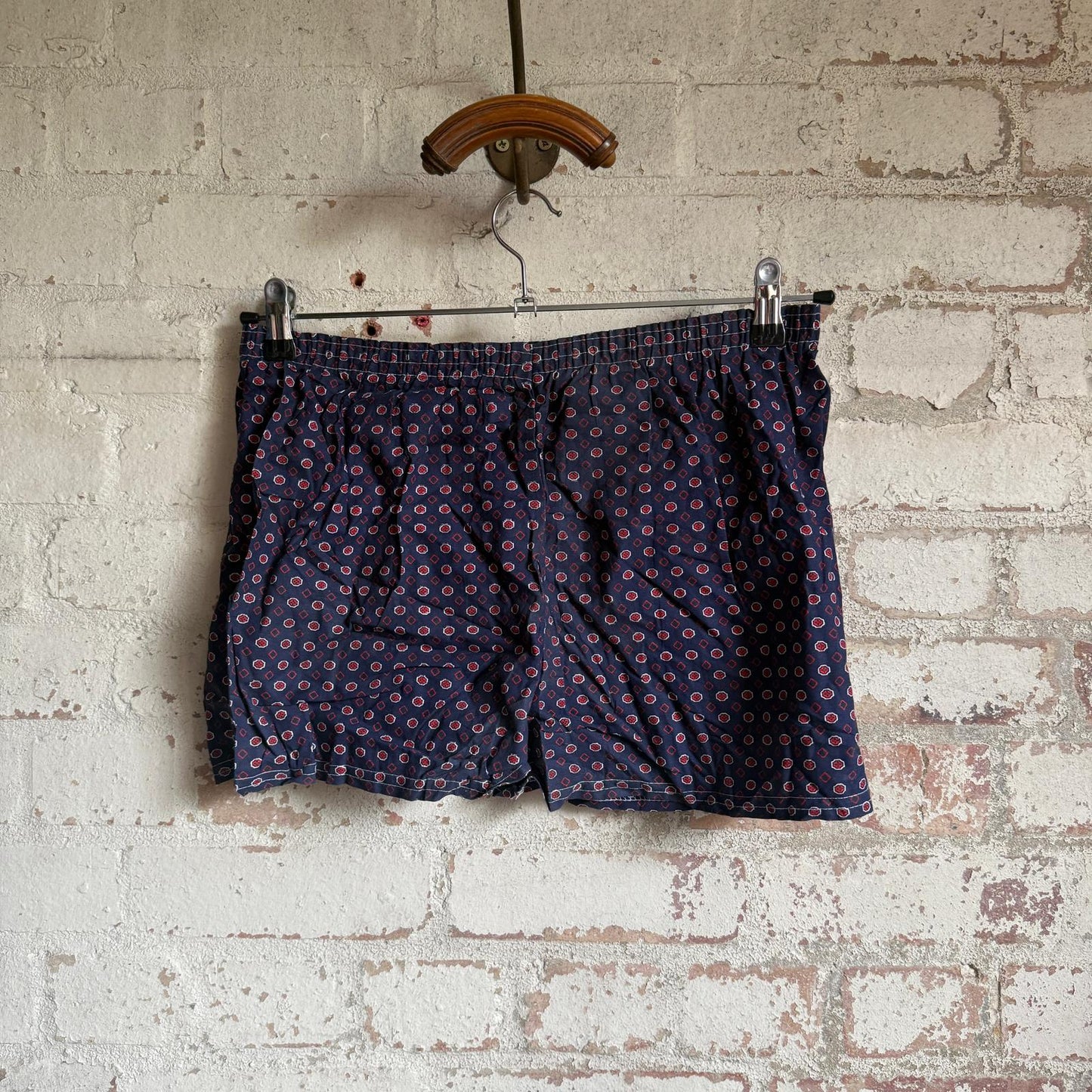 1980s Navy Cotton Boxer Shorts