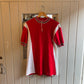 1970s Red and White Cycling Knitted Zip T-shirt