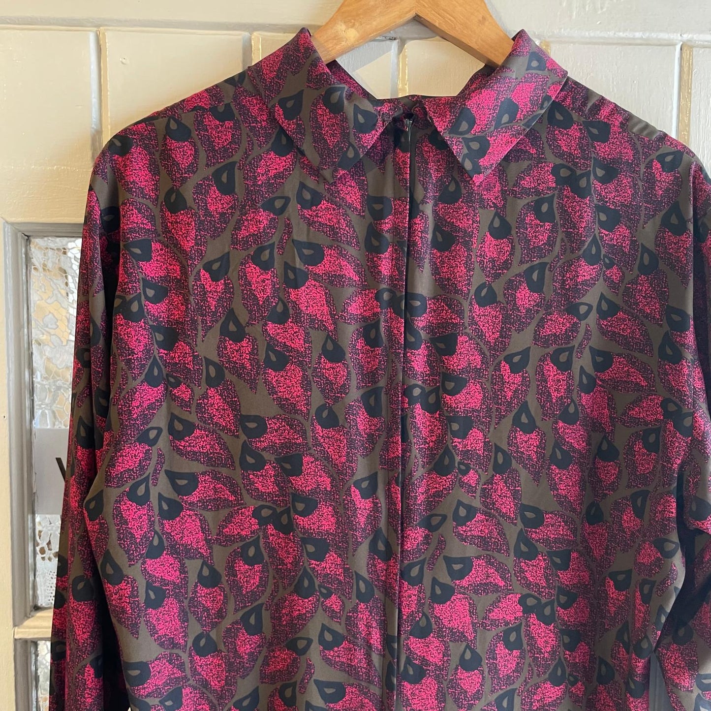 1970s Graphic Jaeger Purple Dress