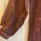 1970s Brown Indian Cotton Style Print Dress