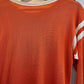 1950s Orange Rayon Graphic Long Sleeved Top