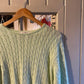 1990s Lime Green Knitted Cable Jumper