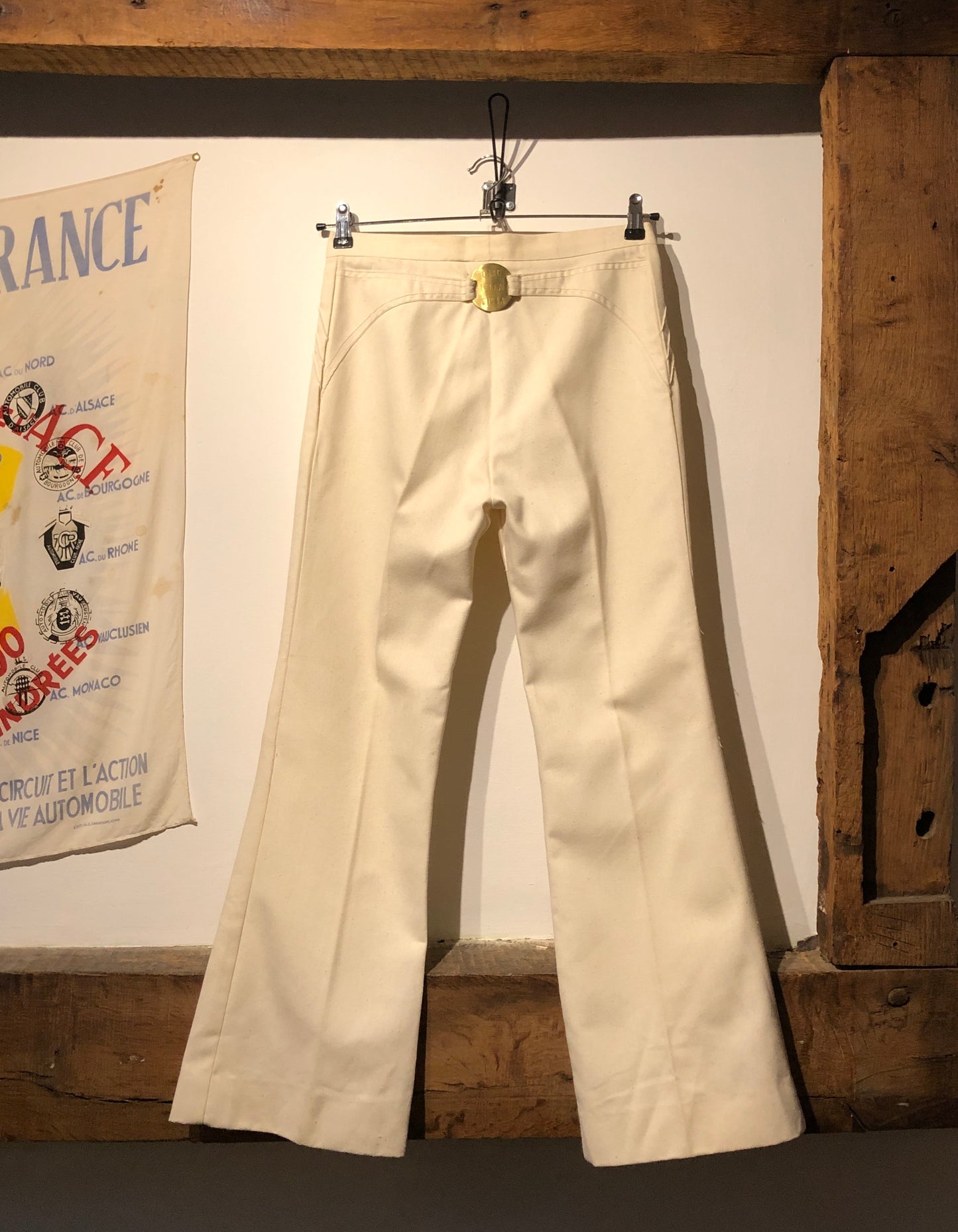 1970’s Cream Cotton Italian Flared Trousers