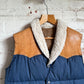 1970s American Outback Nylon / Leather Puffer Gilet