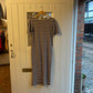 1990s Brown Striped Laura Ashley Cotton Dress