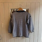 190s Black and White Striped Guernsey Cotton Jumper