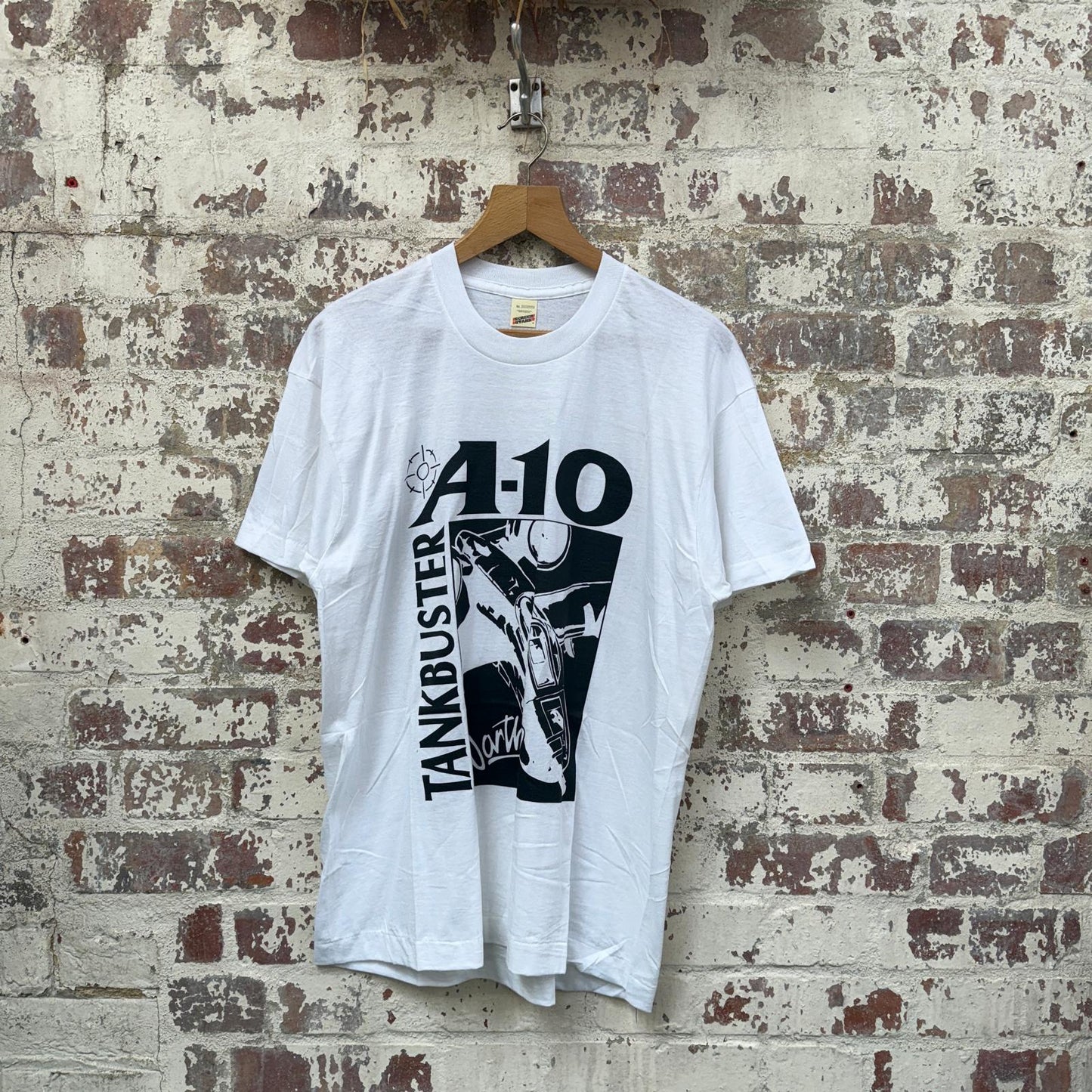 1980s White TankBuster Military Graphic T-shirt