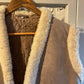 1970s Beige Afghan Sheepskin Gilet Jacket