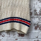 1970s Cream Cricket Knitted Tank Top Jumper