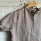 1960s Beige Rayon Button Blouse Cardigan Top