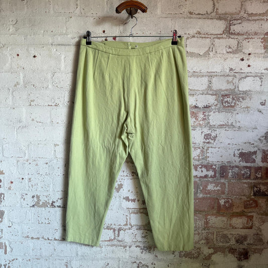 1960s Lime Green Wool Pedal Pushers Trousers