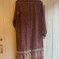 1970s Brown Indian Cotton Style Print Dress