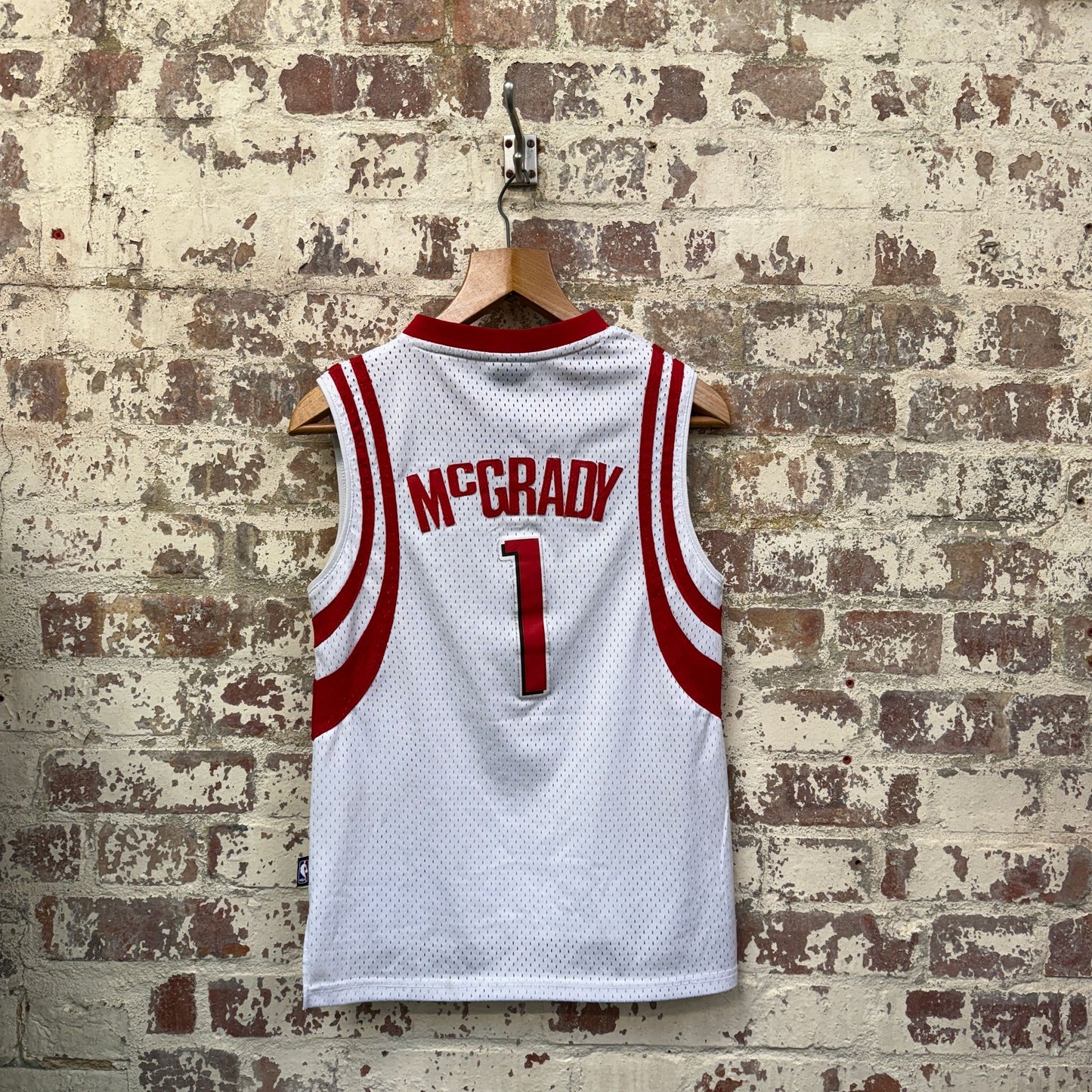 White Adidas Rockets Basketball Jersey Vest Top