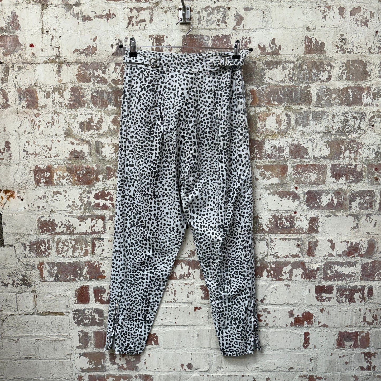 1960s British Leopard Graphic Cotton Trousers