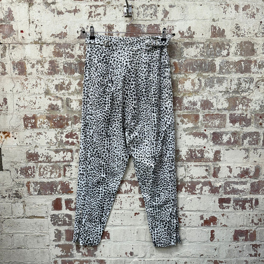 1960s British Leopard Graphic Cotton Trousers