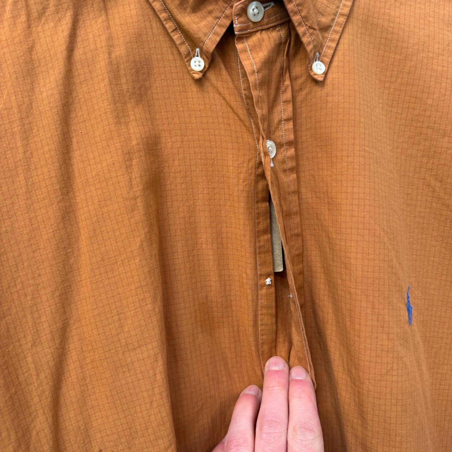 1990s Orange Ralph Lauren Button Up Shirt