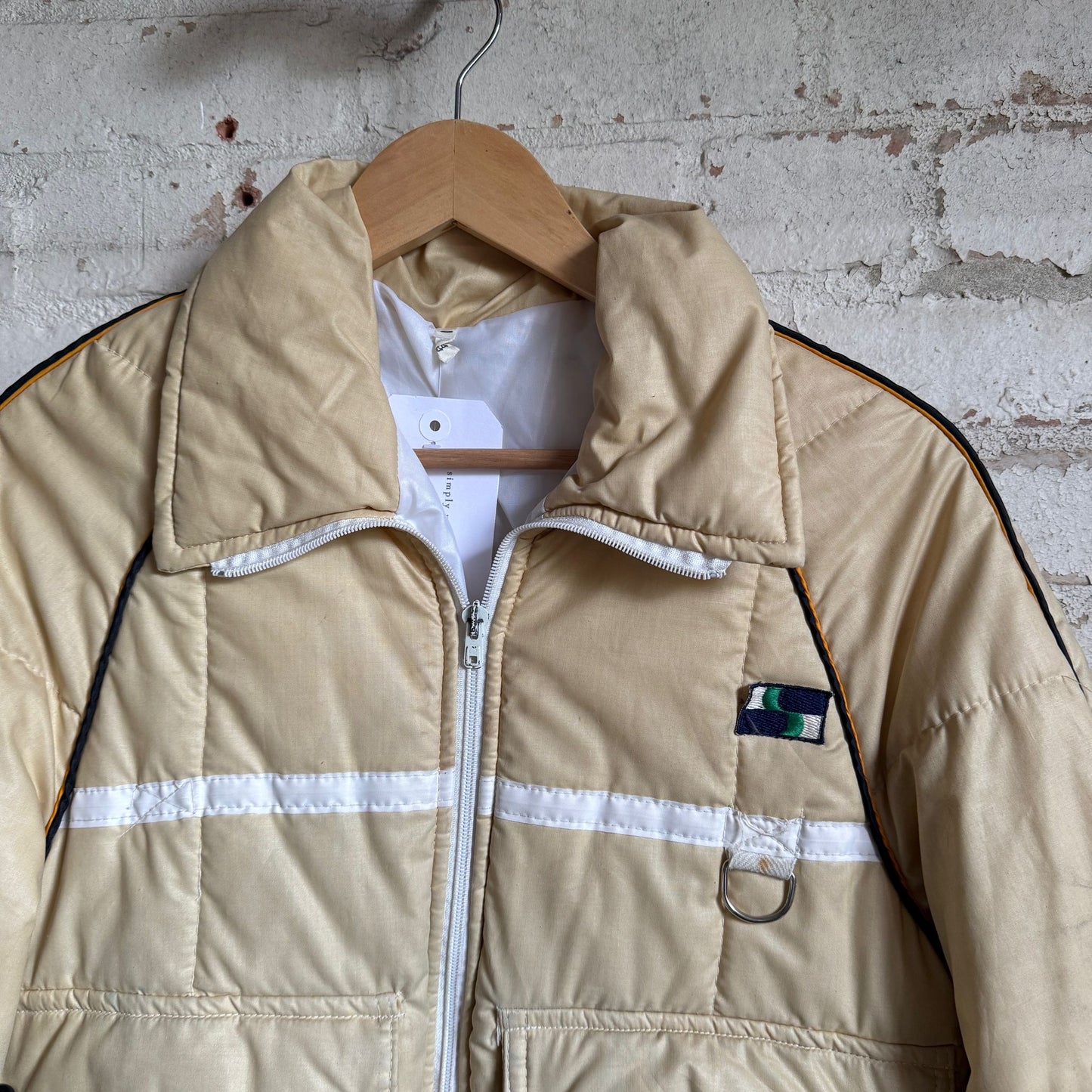 1970s Cream Padded Jacket