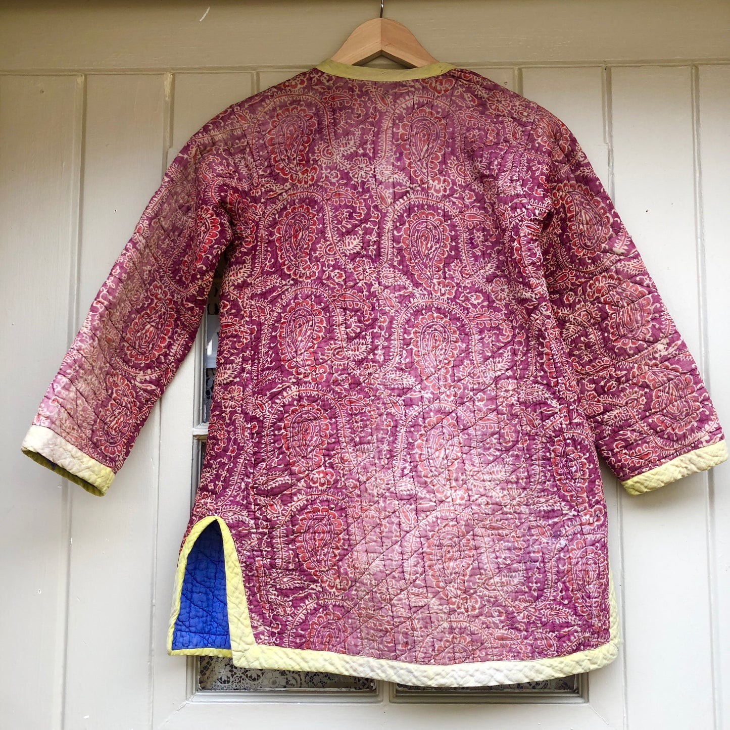 1970s Pink Indian Cotton Quaze Quilted Jacket