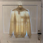1980s Cream Wool Knitted Roll Neck Jumper