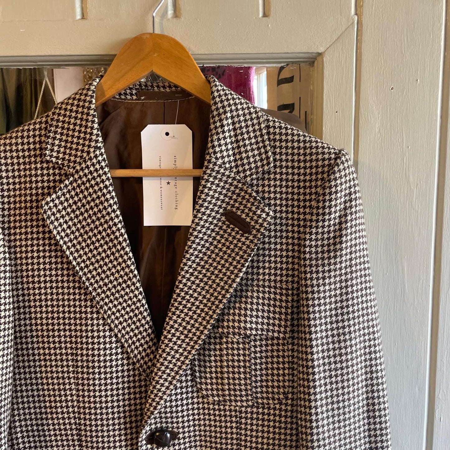 Vintage 60s/70s Checkered Tweed Blazer Jacket