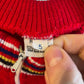 1970s Red and White Cycling Knitted Zip T-shirt