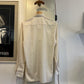 1980s Dead Stock Cream Detailed Formal Shirt