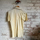 1970s Pale Yellow Unusual British Polo Shirt Top