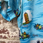 1970s Blue Hawaii Graphic Button Shirt
