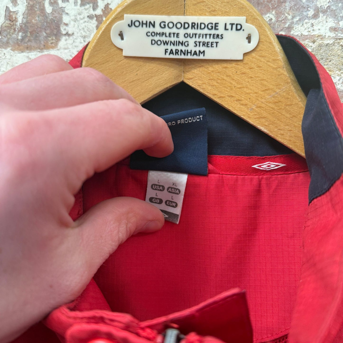 200s Red Umbro England Track Jacket