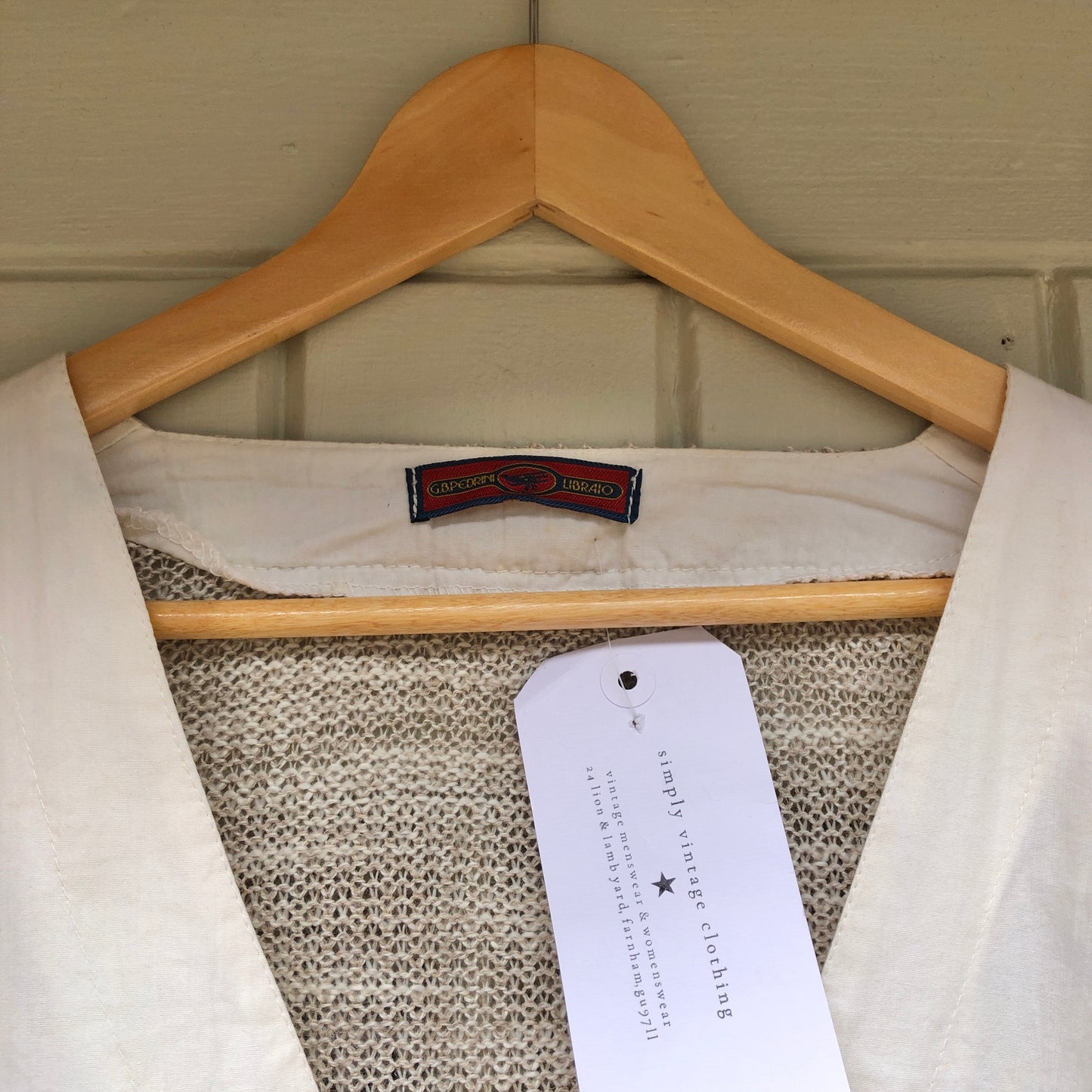 1970s Italian Linen Knitted Cardigan Jumper